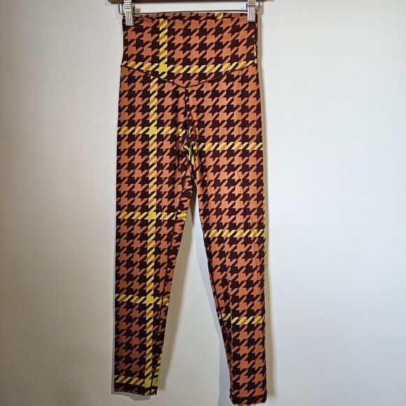 EUC AERIE OFFLINE REAL ME XTRA 7/8 HOUNDSTOOTH PRINT SUPER SOFT LEGGINGS SZ M - Picture 1 of 14